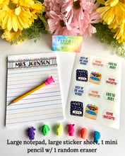 Load image into Gallery viewer, Personalized, Custom Notepad - 32 Pages - Crayon Design