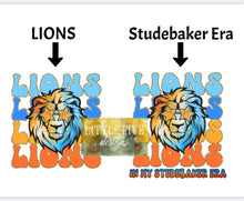 Load image into Gallery viewer, Studebaker Lions - SUBLIMATION - Blue/Orange
