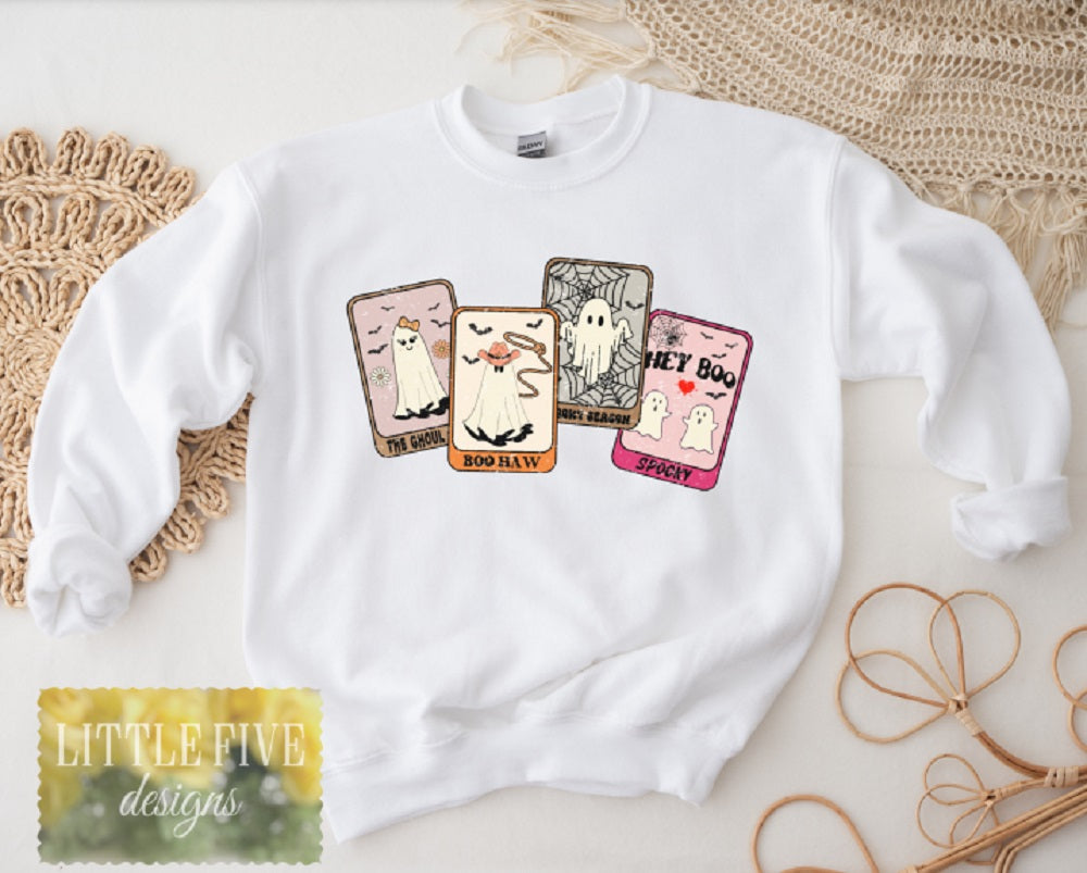 Boo Tarot Cards - SUBLIMATION DESIGN - Tshirt or Sweatshirt