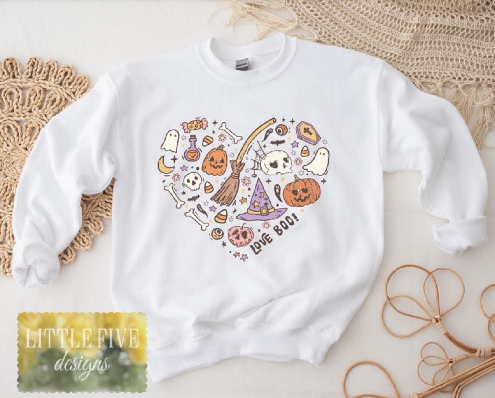 Halloween Heart - SUBLIMATION DESIGN - Tshirt or Sweatshirt