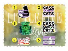 Load image into Gallery viewer, Cass County Cats - Sticker(s)
