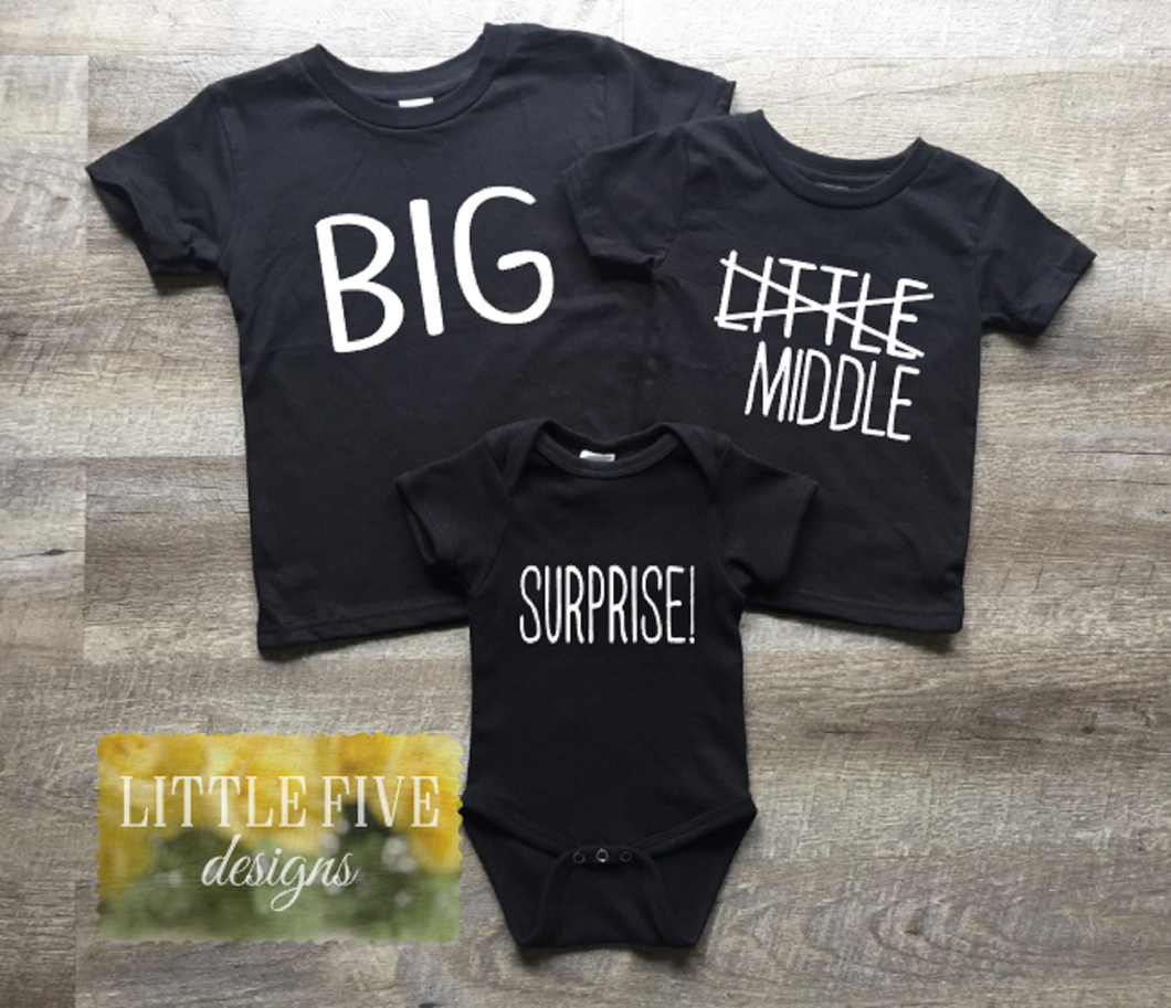 Family Sibling Shirt Set Option - Perfect for family photos & pregnancy announcements!