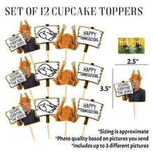 Load image into Gallery viewer, Custom Thanksgiving Cupcake Toppers
