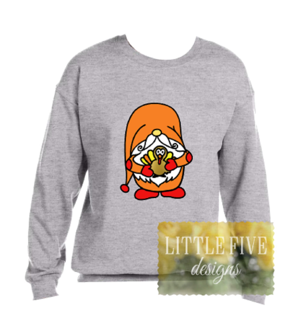 Gnome and Turkey Tshirt or Sweatshirt