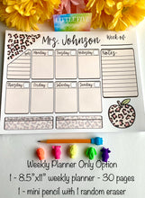 Load image into Gallery viewer, Weekly Tear Away Planner - Cheetah Print - 36 Pages
