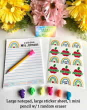 Load image into Gallery viewer, Personalized, Custom Notepad - 32 Pages - Colorful Rainbow Design
