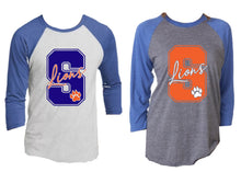 Load image into Gallery viewer, 3/4 Sleeve Raglan Shirt - 3 Designs Available
