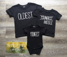 Load image into Gallery viewer, Family Sibling Shirt Set Option - Perfect shirts for photos &amp; pregnancy announcements!
