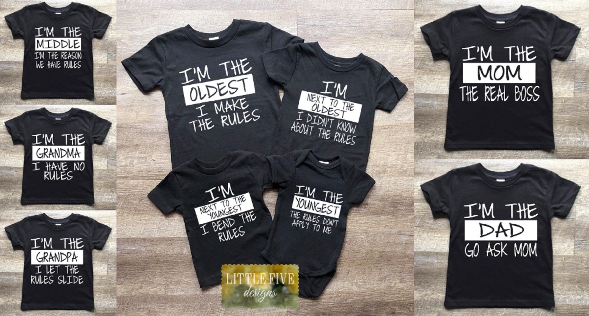 Family Sibling Shirt Set Option - Perfect for family photos & pregnanc ...