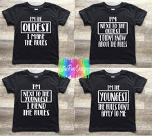 Load image into Gallery viewer, Family Sibling Shirt Set Option - Perfect for family photos &amp; pregnancy announcements!
