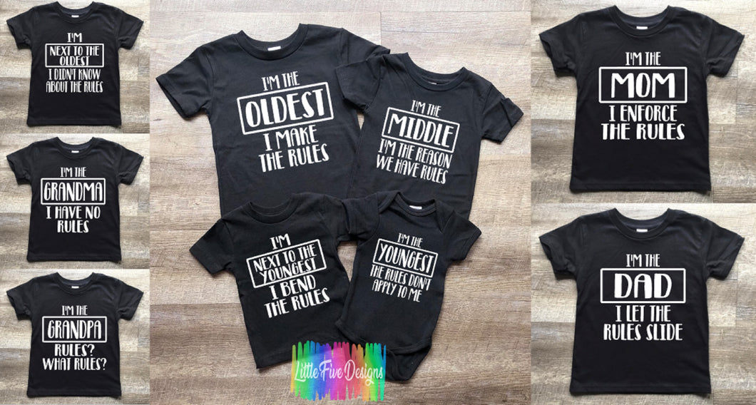 Family Sibling Shirt Set Option - Perfect for family photos & pregnancy announcements!