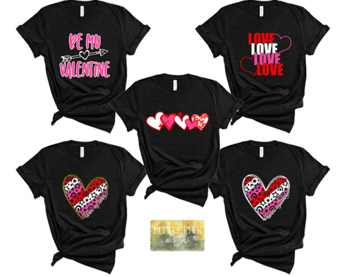 Valentine's Day Shirts, Be My Valentine, Love is Love, Love, Little Five Designs
